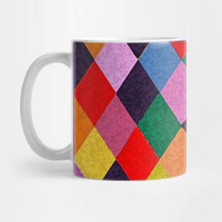 MARDI GRAS HARLEQUIN PATTERN Colorful Rhombi Mug